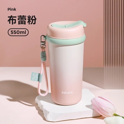 1 컬러 그래픽 인쇄 빨대 단열 컵 높은 미적 가치 휴대용 커피 컵