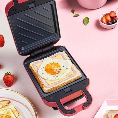 바쁜 아침을위한 가벼운 음식 기계 미니 샌드위치 메이커 아침식사 기계 및 더 많은