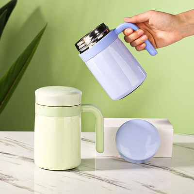 실크 스크린 인쇄 차와 물 분리 단열 컵 500ml 발렌타인 데이 기회