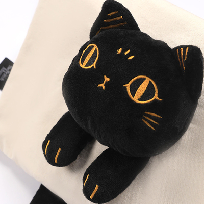 고객 로고 가이아 앤더슨 고양이 캔버스 가방  плюш 어깨 가방 직선형 스트래들 가방