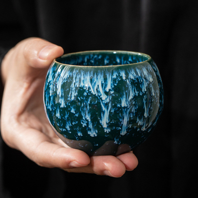 Kiln Change Master Cup Tea Cup Set for Corporate Gifting Customized Size and Shape 회사 선물용 차컵 세트 커븐 변경 마스터 컵 회사 선물용 차컵 세트 커스텀 크기와 모양