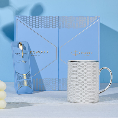 IM 트와일라이트 시티 진주 펜 웨그우드 플래티넘 기하학 컵 공동 세트 이벤트 선물