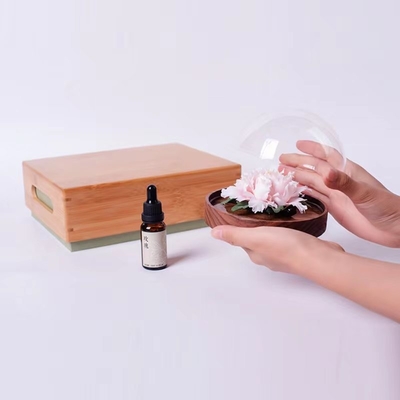 1 컬러 프린팅 세라믹 꽃 넥팅 세트와 대나무 트레이 및 핸드백 선물 상자