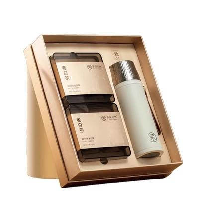 해머 패턴 단열 컵 500ml 및 2016 오래된 백차 160g 이상적인 부활절 선물 세트