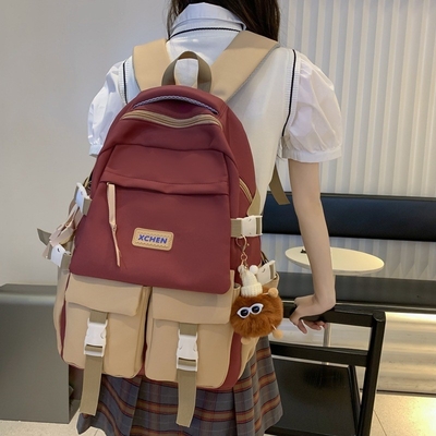 컬러 차단 트렌드 대형 용량 배낭 호텔 및 리조트용 이상적인 신품 선물