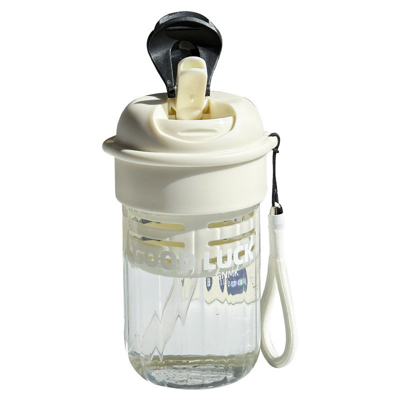 신품 선물 480ml 귀여운 휴대용 빨대 물컵