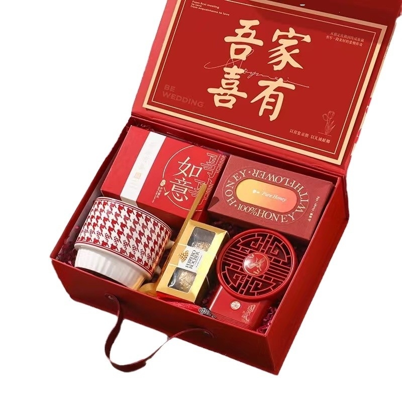 결혼식 동반자 선물 상자 신부와 신부 선물 1 그래픽을 위한 컬러 인쇄
